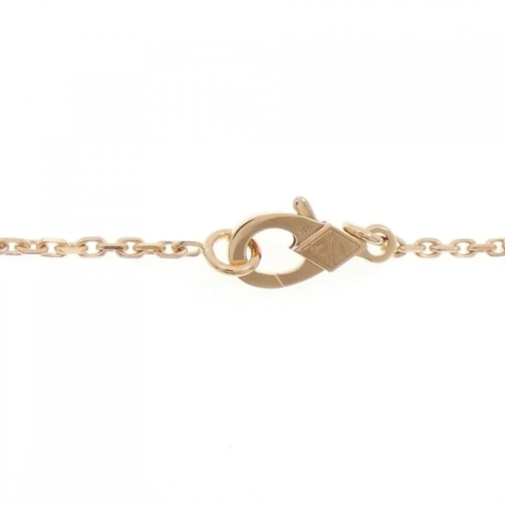 Van Cleef & Arpels Vintage Alhambra Au750 Pink Gold Mother of Pearl Necklace - Picture 4 of 5